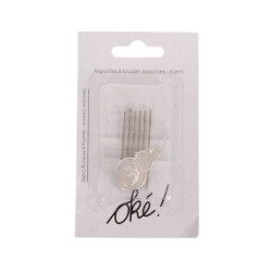 SACHET DE 6 / AIGUILLES A BRODER & VELOURS 6 PCS.