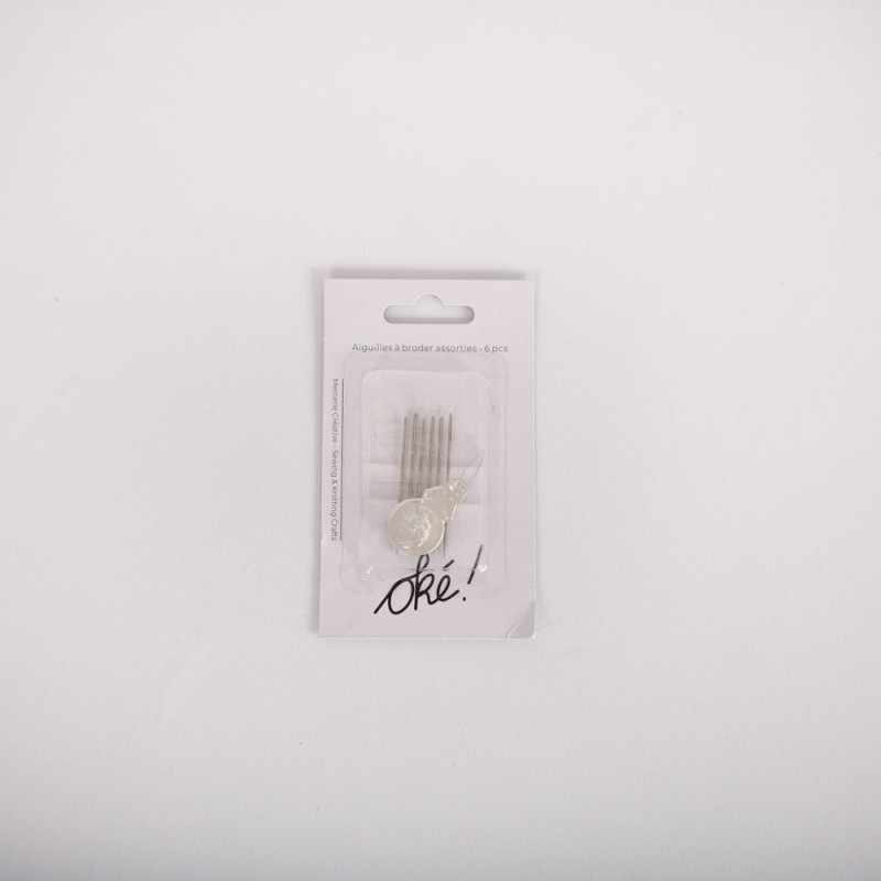 SACHET DE 6 / AIGUILLES A BRODER & VELOURS 6 PCS.