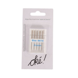 SACHET DE 6 / AIGUILLES MACHINE A COUDRE SPECIAL JEANS X5