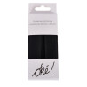 SACHET DE 6 / RUBAN ACCROCHANT A COUDRE NOIR 20MM. * 60 CM.