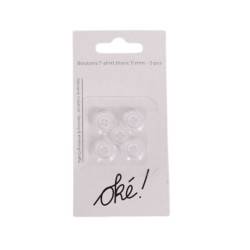 SACHET DE 6 / BOUTONS T-SHIRT 11 MM. 5 PCS.