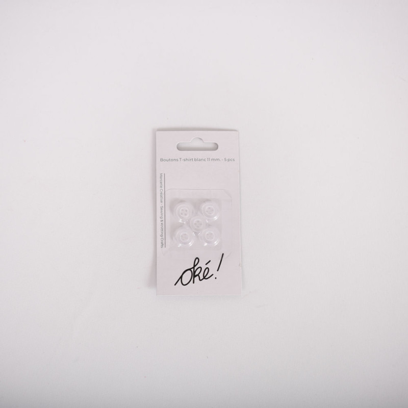 SACHET DE 6 / BOUTONS T-SHIRT 11 MM. 5 PCS.