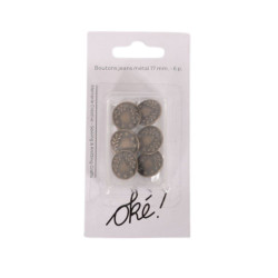 SACHET DE 6 / BOUTONS JEANS METAL 6 PCS.