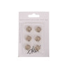 SACHET DE 6 / BOUTON PRESSION METAL A COUDRE 15 MM. 6 PCS
