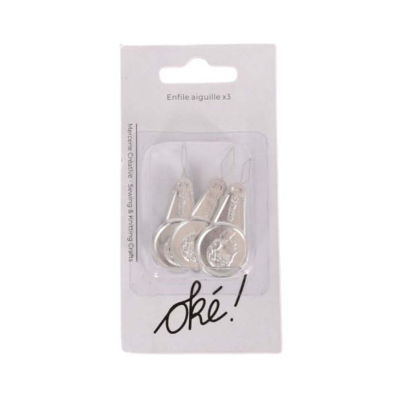 SACHET DE 6 / ENFILE AIGUILLE X3 ALU. ARGENTE