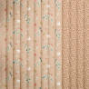 Coton Matelassé Imprimé CELESTE Rose / Corail