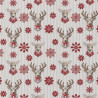 Coton imprimé CERBICHE2 Ecru / Rouge