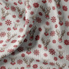 Coton imprimé CERBICHE2 Ecru / Rouge