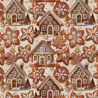 Bedruckte Baumwolle CINNAMON Beige / Kamel