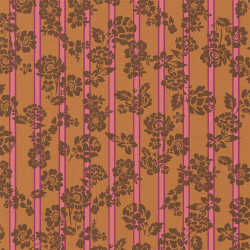 Coton imprimé SOULEO Camel / Rose