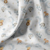 Coton imprimé DORMEUR60 Blanc / Bleu