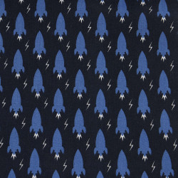 Coton Imprimé FUZMINI Nuit / Bleu