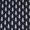 Coton Imprimé FUZMINI Nuit / Gris