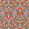 Coton Enduit Imprimé LAFLEUR Beige / Rouge