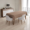 Coton Enduit Imprimé LAFLEUR Beige / Rouge