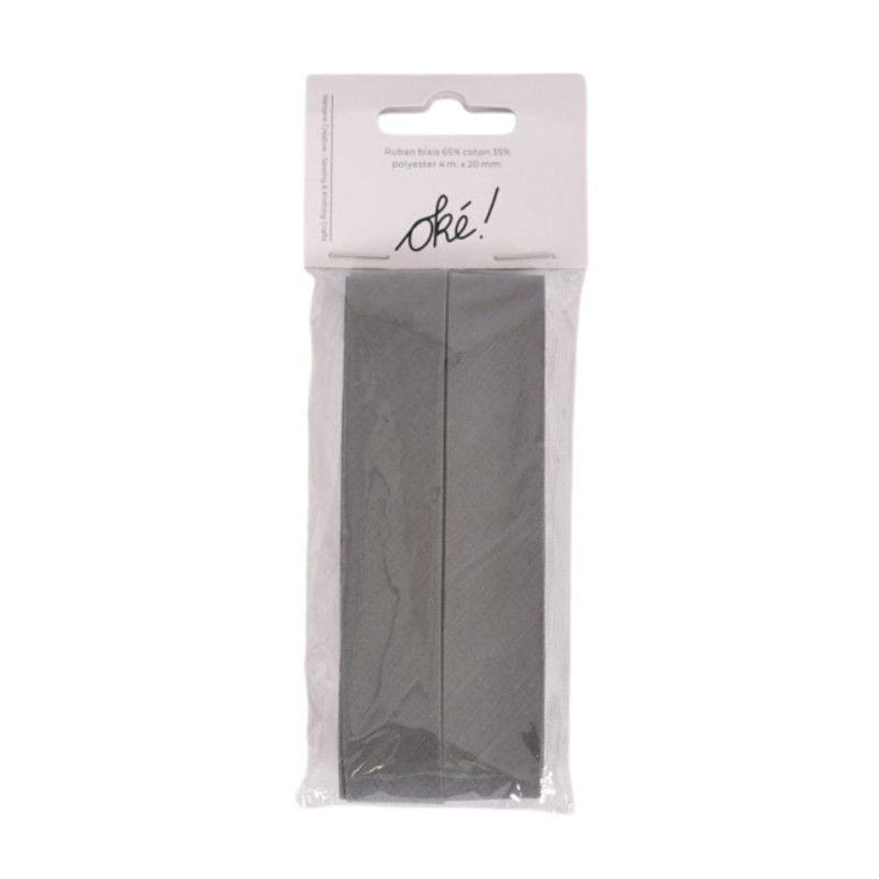 RUBAN BIAIS 2 CM. X 4 M. FLANELLE