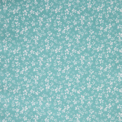 Coton Imprimé DIFATTI Menthe / Blanc
