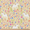 Coton Imprimé JOLICORN Jaune / Rose