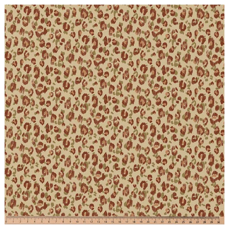 Coton Imprimé KARLI Beige / Kaki