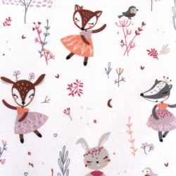 Printed Cotton EZELIA White...