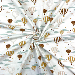 Printed Cotton MONG White /...