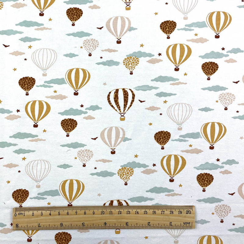 Coton imprimé MONG Blanc / M.Douceur