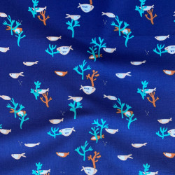 Printed Cotton LILO Cobalt...