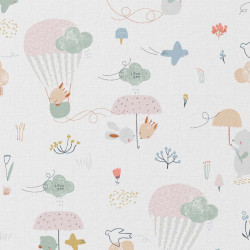 Printed Cotton GAEL White /...
