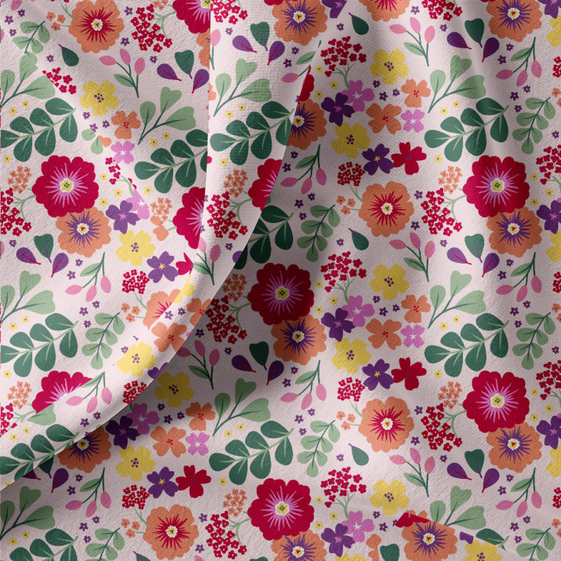 Jersey Imprimé DORIE Rose / Orange
