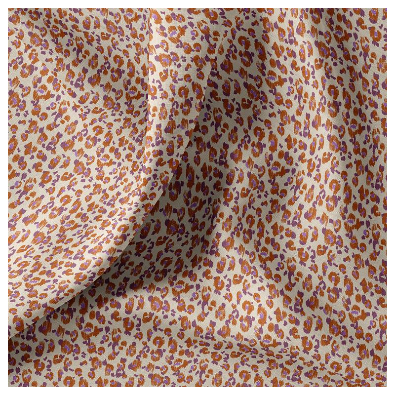 Coton Enduit KARLI Caramel / Violet