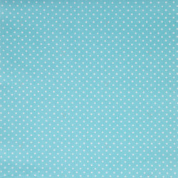 Coton Imprimé PISELLI Turquoise / Blanc