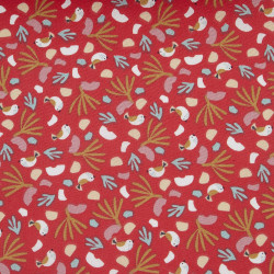 Coton Imprimé LIPPY Grenadine / Ocre