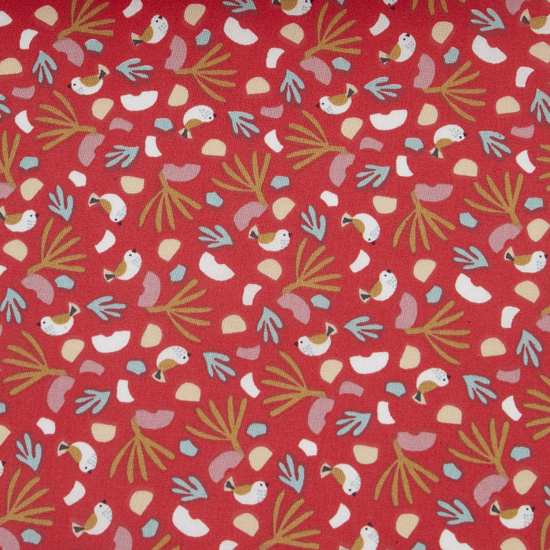 Coton Imprimé LIPPY Grenadine / Ocre