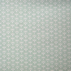 Coton Imprimé SAIJO Blanc / Celadon