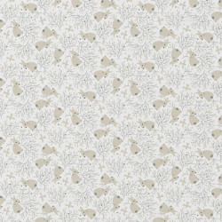 Coton Imprimé TAMKANIN Blanc / Lin