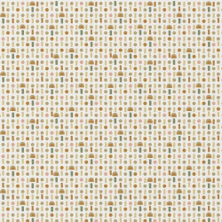 Coton imprimé MIHO Ocre / Rose