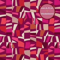 Coton Imprimé CHROMAPOP Pourpre / Rose