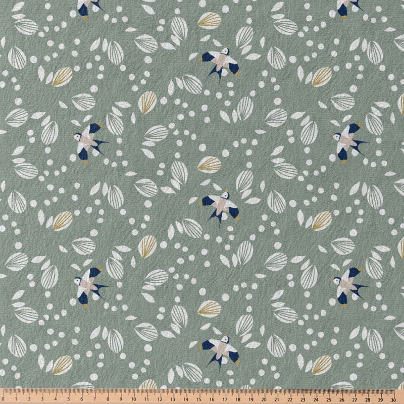 Jersey Imprimé JOLHIRO Vert De Gris / Nuit