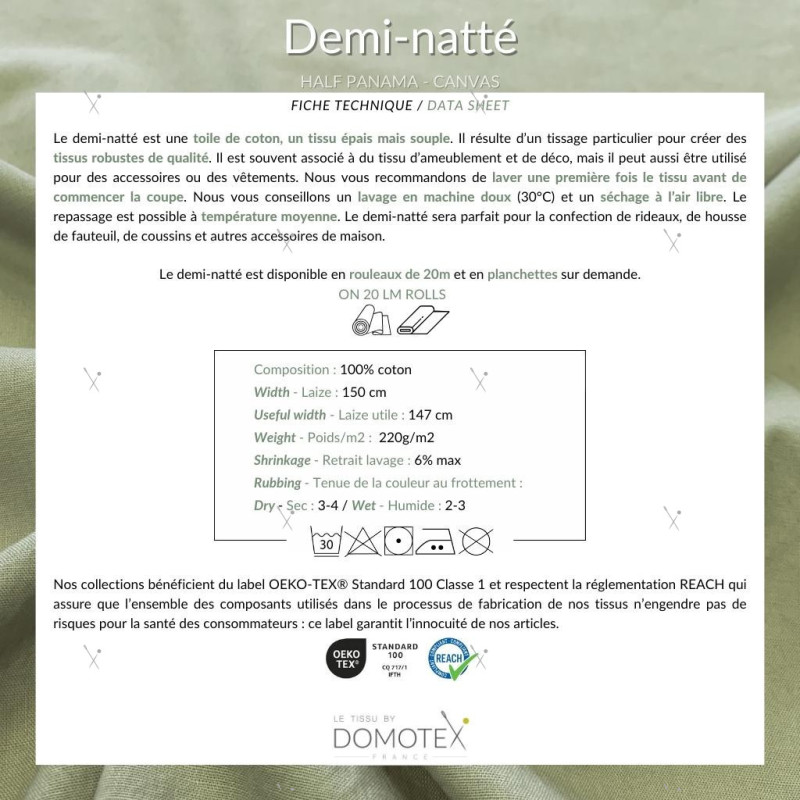 Demi-Natté Imprimé PONTO Naturel / Rouille