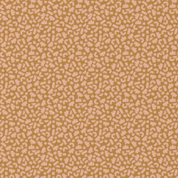 Coton Imprimé TIBEANS Ocre / Rose