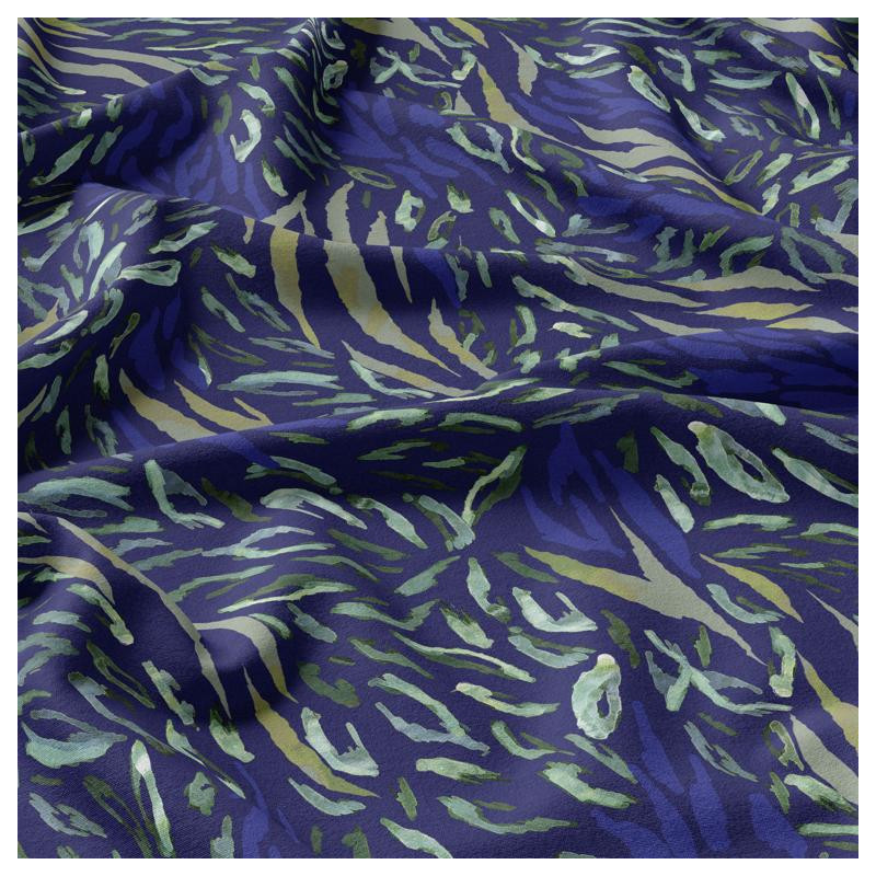 Viscose Imprimée ZAIBA Bleu / Vert