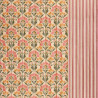 Double Gaze Matelassée Imprimée SALIMA 1J / DG STRIPES Nude / PaPrika