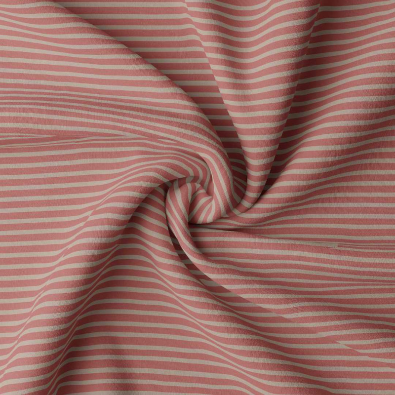 Jersey Rayé MARIN Paprika / Galet