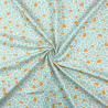 Coated  Cotton ARGEO Light Mint / Apricot