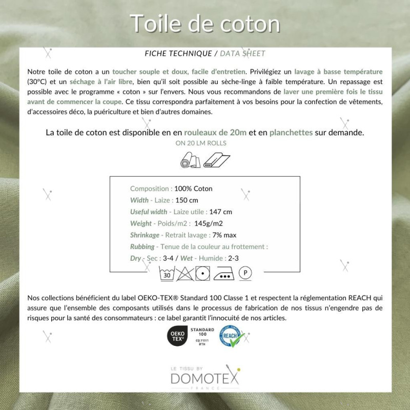 Toile de Coton Décrue