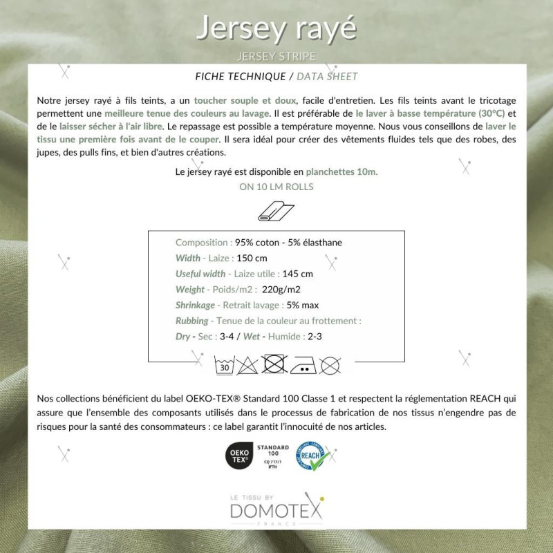 Jersey Rayé AIGUEMARINE Camel / Ecru