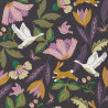 Coton Imprimé NORFOLK Aubergine / Mauve Foncé