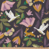 Coton Imprimé NORFOLK Aubergine / Mauve Foncé