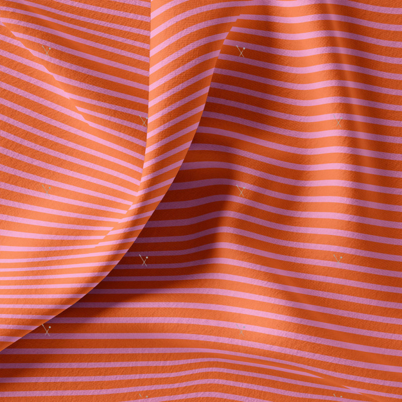 Jersey Rayé AIGUEMARINE Tangerine / Bonbon