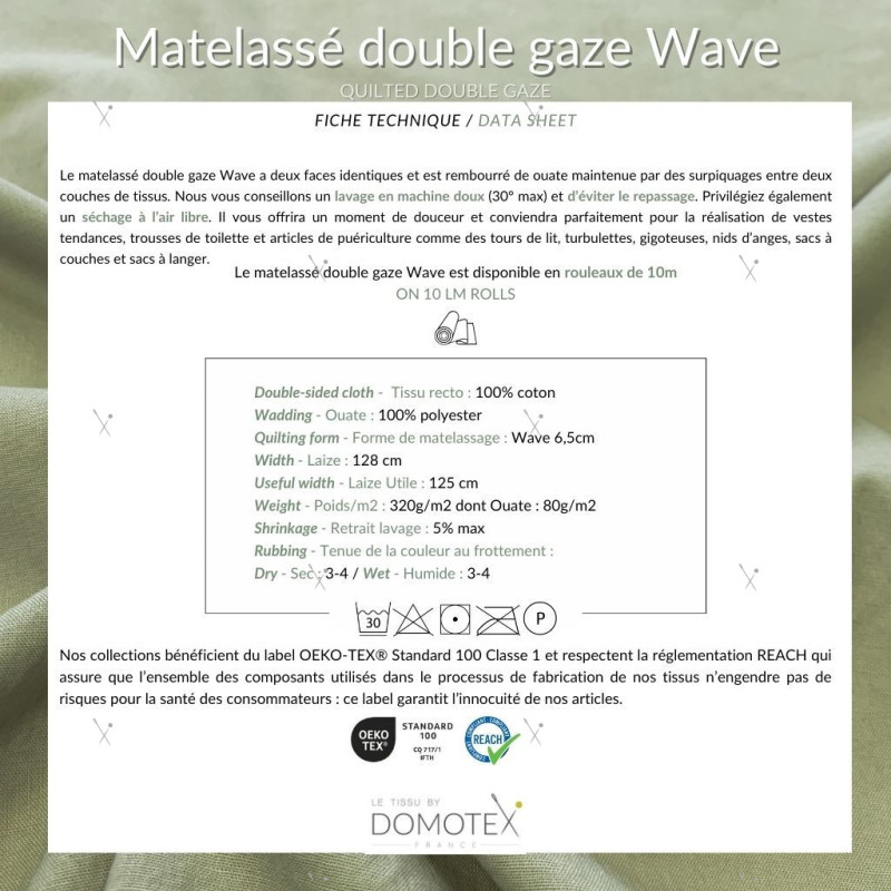 Double Gaze Matelassée Cobalt